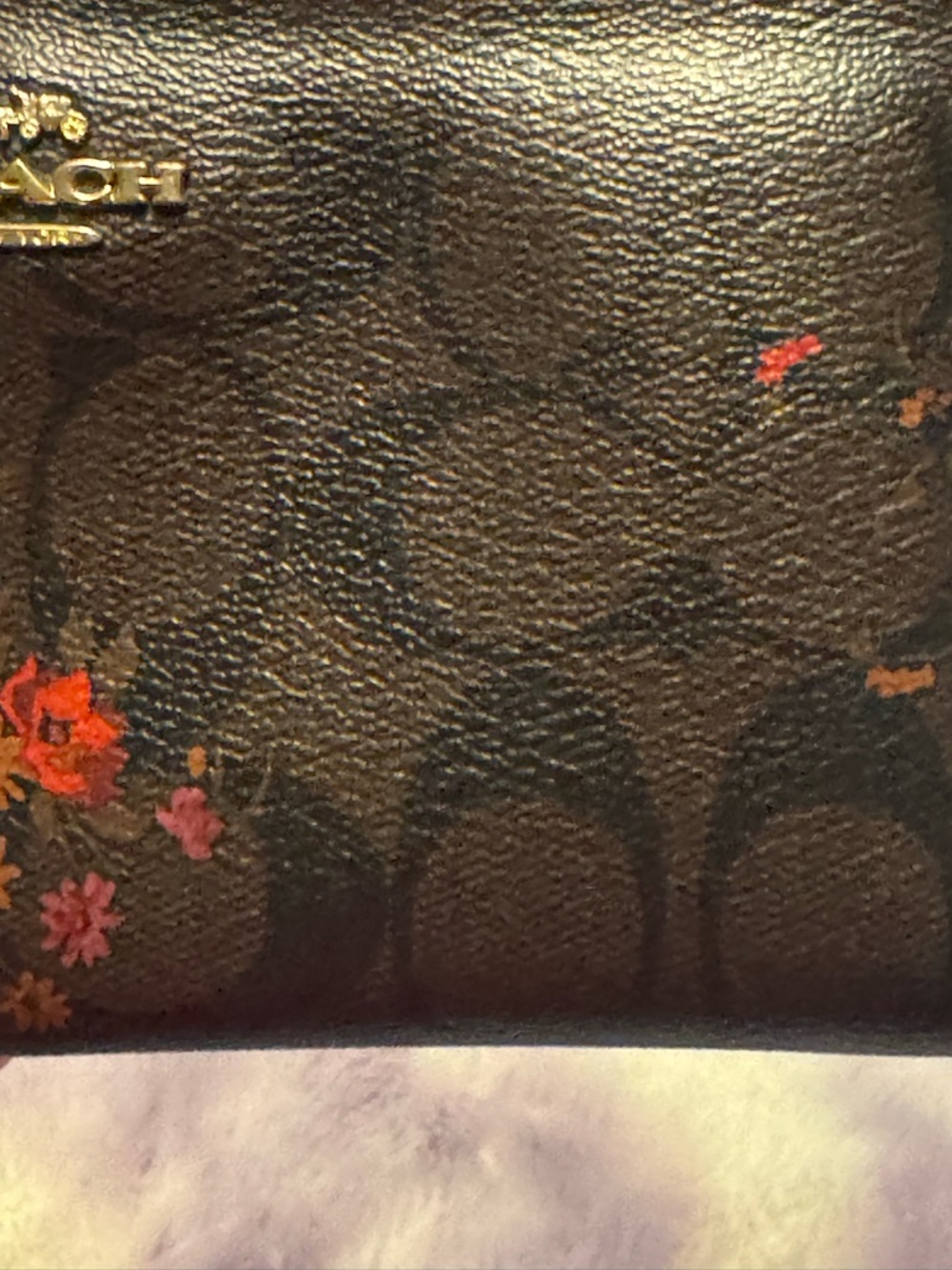 Coach Black Floral Zip-Around Wallet with Red Rose Accents - Picture 6 of 6